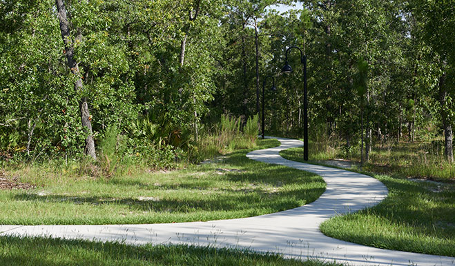 Walking trails at Pine Ridge Plantation in Jacksonville